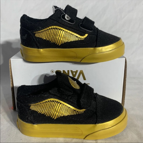 Vans x Harry Potter Old Skool Golden Snitch Velcro Toddler Sneakers - Picture 2 of 7